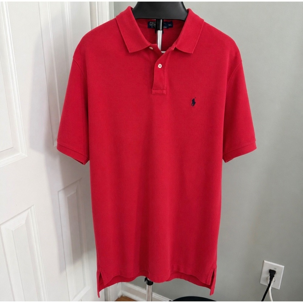 Polo Ralph‎ Lauren Red Polo Shirt XXL Mens 100% Cotton Pony Logo Classic Fit